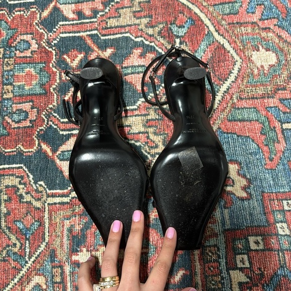 LIKE NEW Saint Laurent Nova Sandal in Nero size 37.5 / US 7.5 - Picture 11 of 11